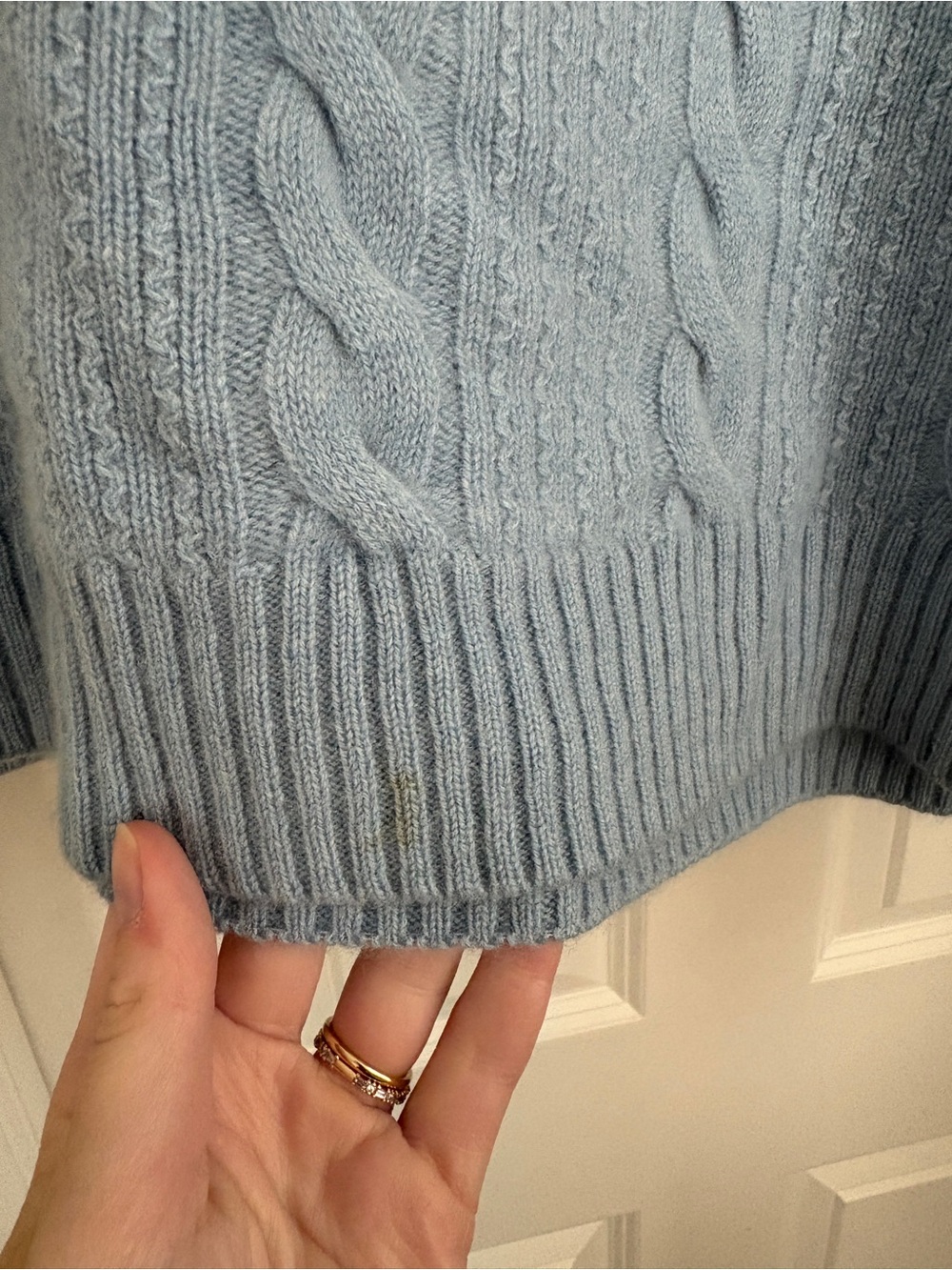 Raffi Cashmere Cableknit Quarter Zip Pullover Sweater Men’s Medium Cozycore Prep - Picture 4 of 7